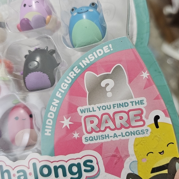 NEW Squishmallows Squishalongs 1 & Plastic Purple Carrying Cat Storage Container - Picture 7 of 11